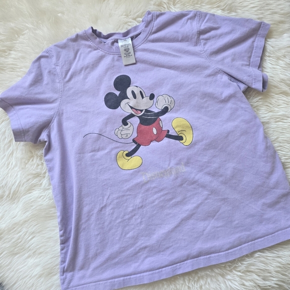Disneyland Mickey Mouse Lavender Graphic T-Shirt - Picture 1 of 6